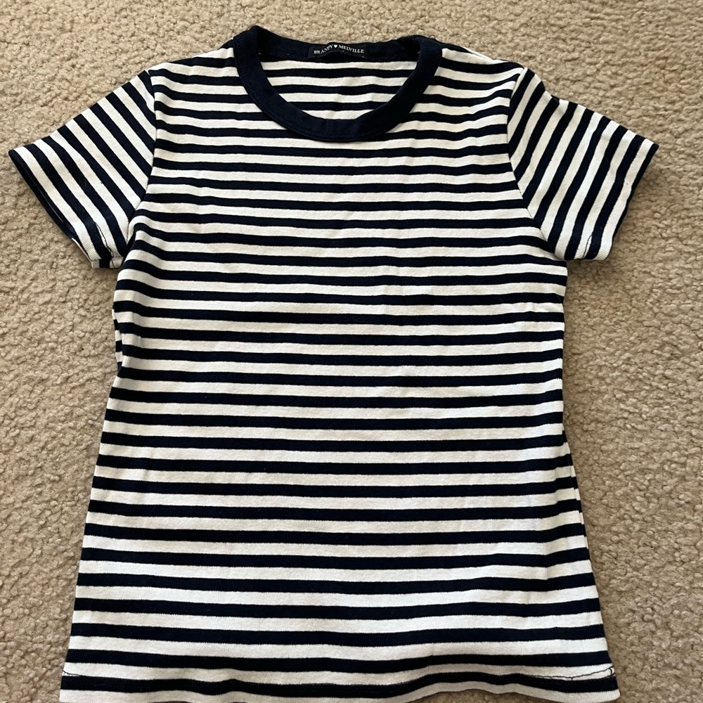 Brandy melville tight-fit striped top